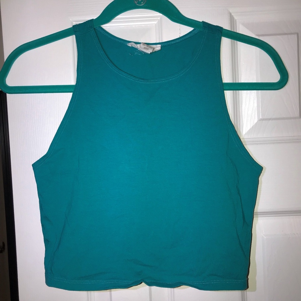 Teal Crop Top